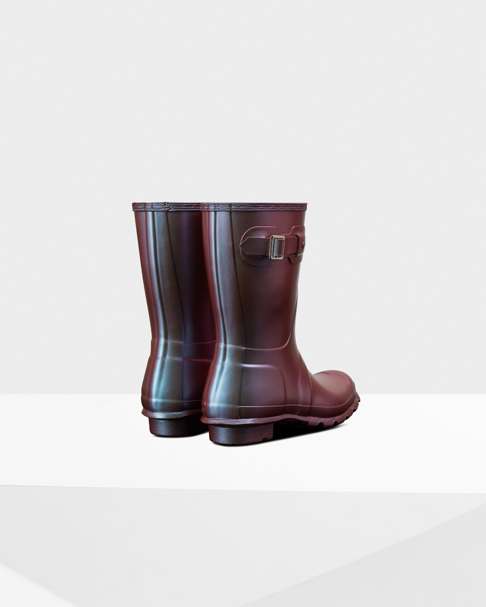 Botas de Lluvia Cortas Hunter Mujer - Original Nebula - Azules - RDIEFYH-58